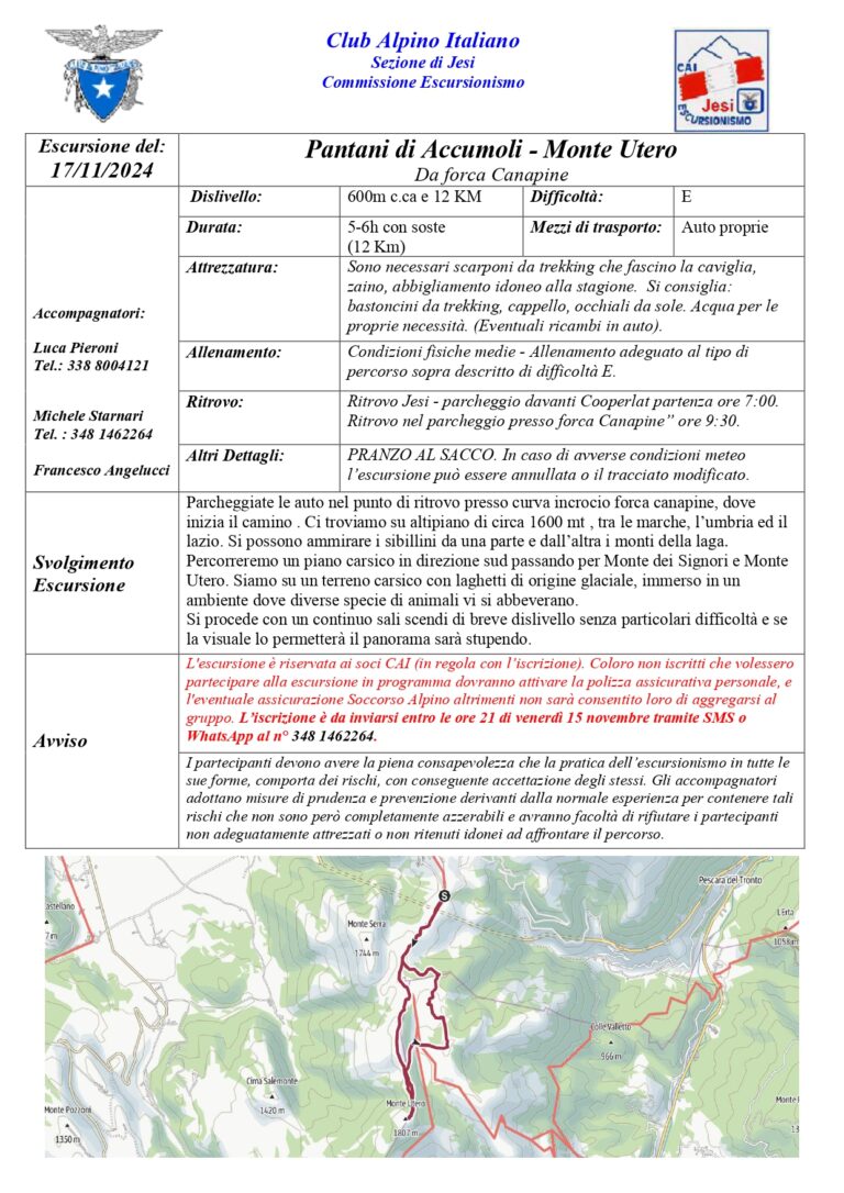 Pantani di Accumoli 17 novembre