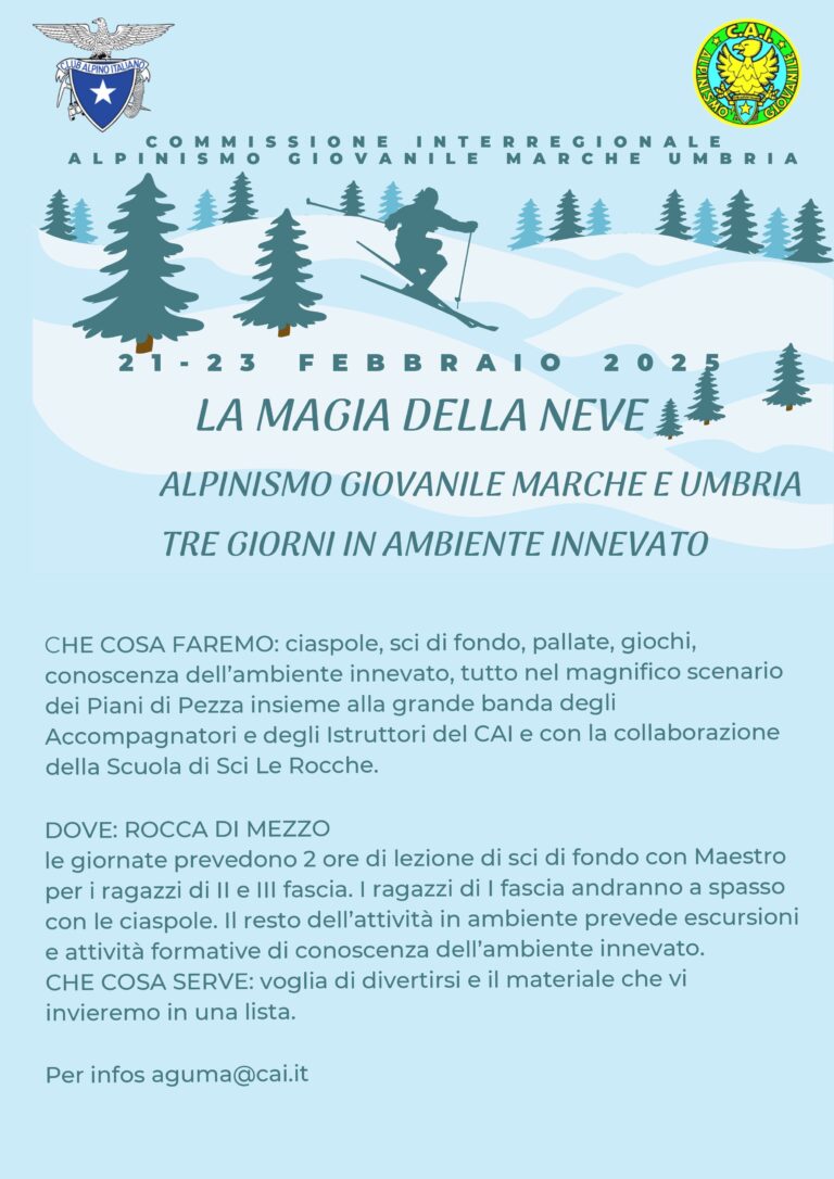 Alpinismo giovanile 3 gg in ambiente innevato